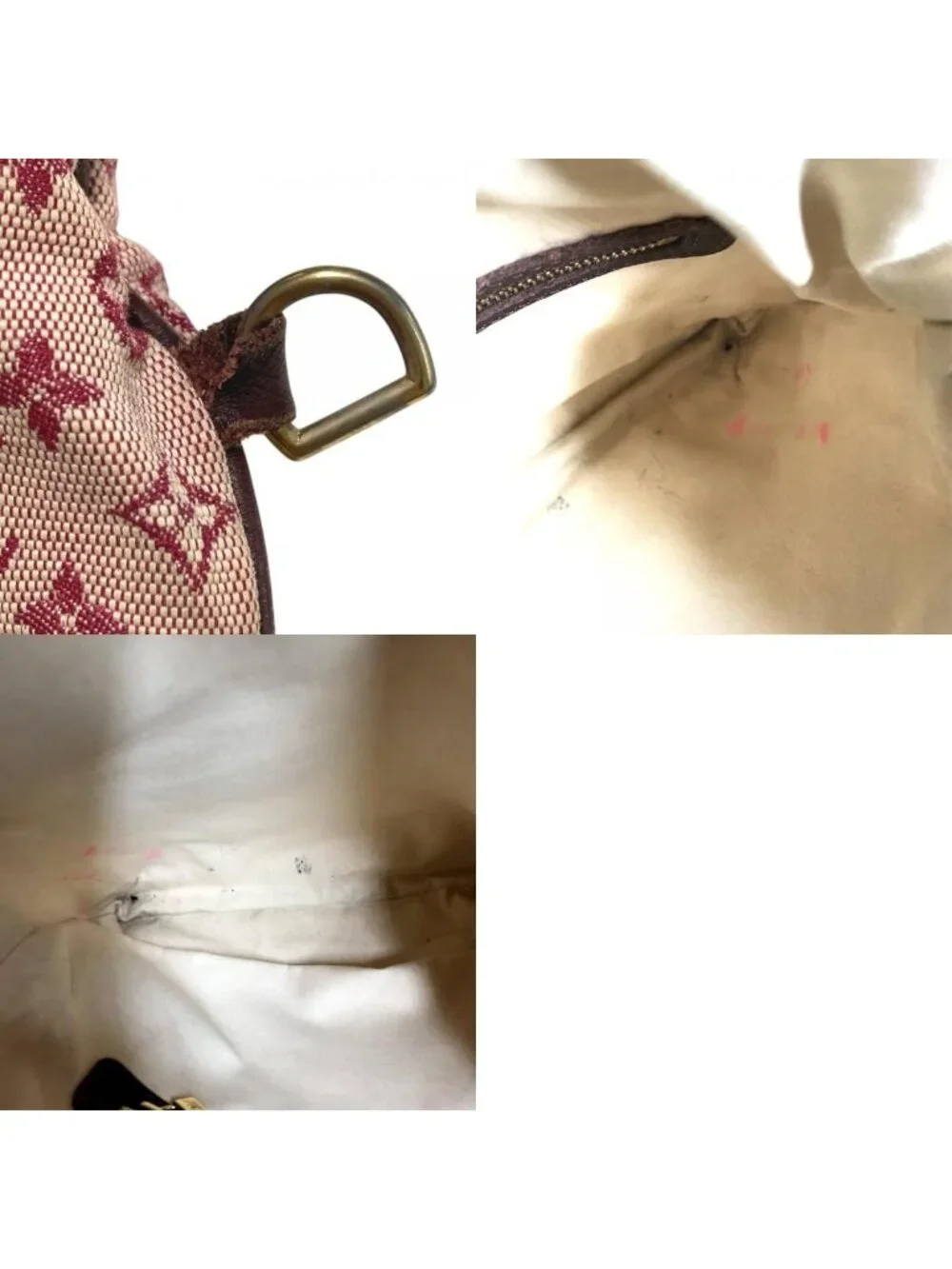 Louis Vuitton Tote Francoise Monogram Mini Canvas Cerise